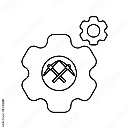 System miner crypto icon in modern, tech-inspired design. Perfect for blockchain networks, crypto systems, and digital mining setups. High-quality vector, fully scalable and editable.