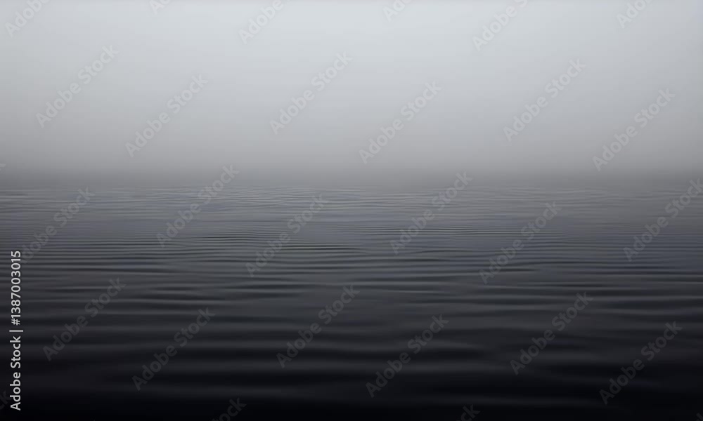 Water Surface Rippling Slowly on a Foggy Lake Minimalist View Water Surface Rippling Slowly on a Foggy Lake Minimalist View