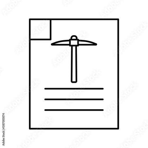 Document miner crypto icon in clean, modern style. Perfect for blockchain records, digital contracts, and crypto data. High-quality vector, fully editable and ready for any project.