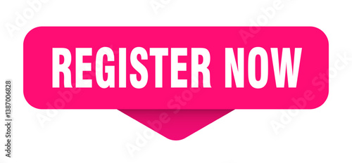 register now sticker. register now sign on transparent background