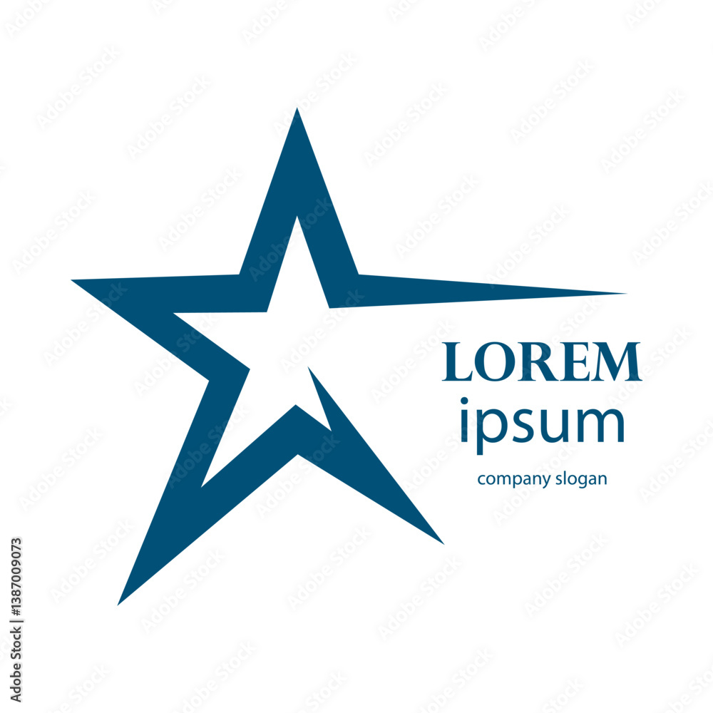 Obraz premium successful victory star logo design