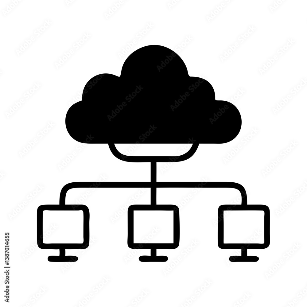 Cloud Icon Representing Storage or Network Access Icon Design Cloud Icon Representing Storage or Network Access Icon Design