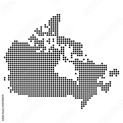Canada map symbol shape, travel web flat concept icon vector illustration .