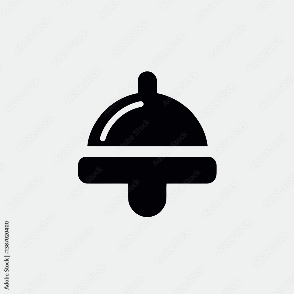 very simple flat and single minimalist Bicycle Bell Silhouettes in black on a white background very simple flat and single minimalist Bicycle Bell Silhouettes in black on a white background