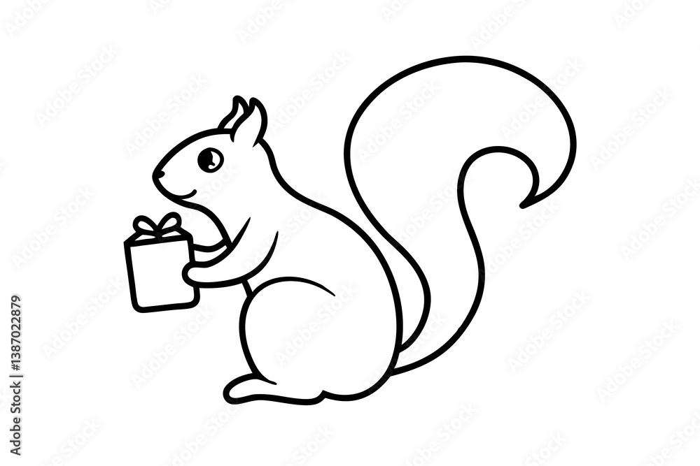 Obraz premium squirrel on a white background