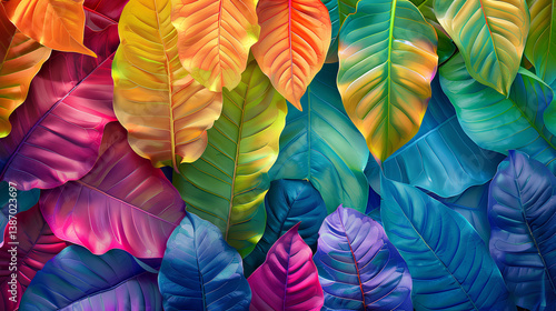 Colorfull leafes on background