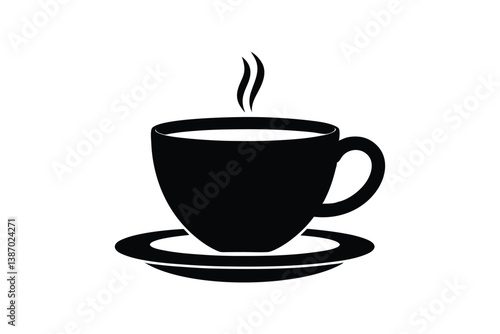 An espresso cup icon silhouette art design.eps
