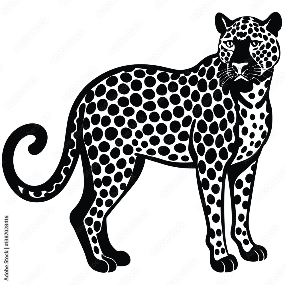 Leopard vector silhouette Single collection Leopard vector silhouette Single collection