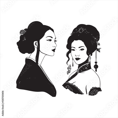 image female silhouettes woman female maiden lass lady girl