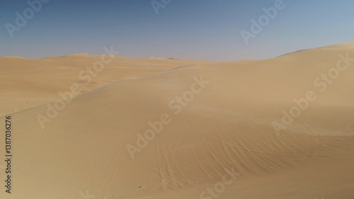 Sand dunes in desert. Sahara desert near Siwa oasis in Egypt