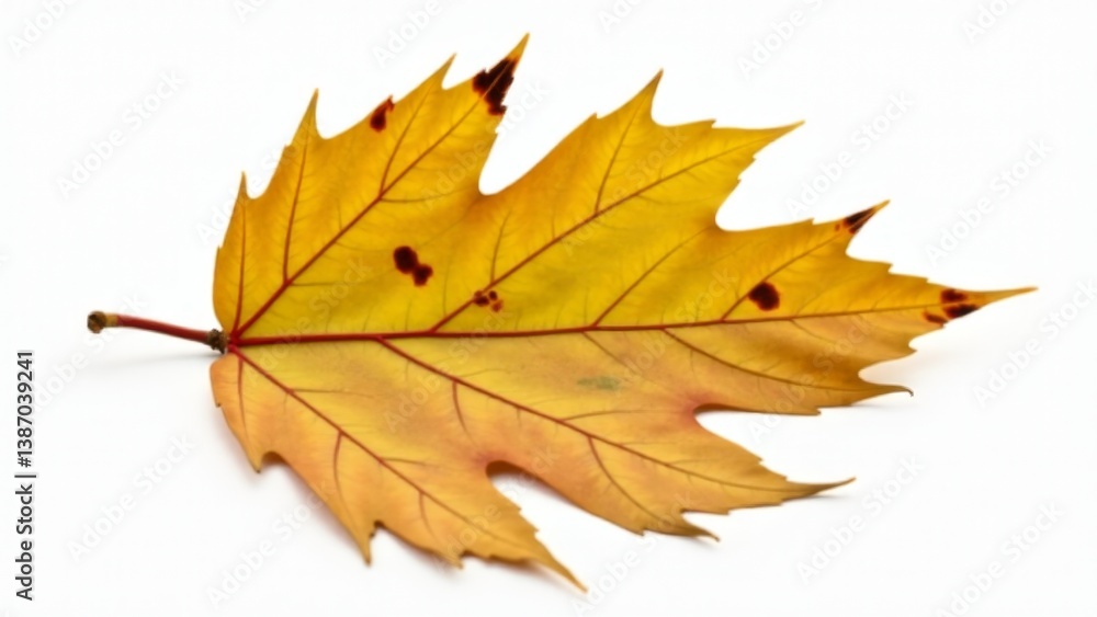 Fototapeta premium Single Maple Leaf With Color Changes