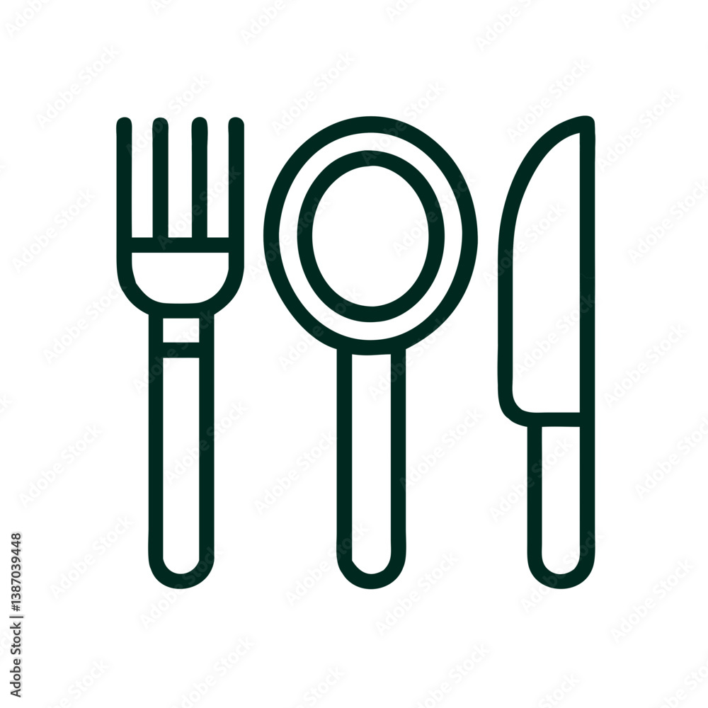 Cutlery Set Representing Food or Dining Icon Design Cutlery Set Representing Food or Dining Icon Design