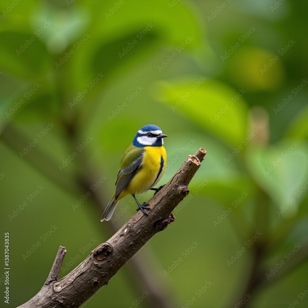 Fototapeta premium The little bird in green