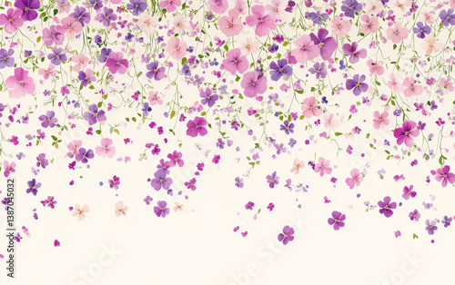 Retro style floral texture art background
