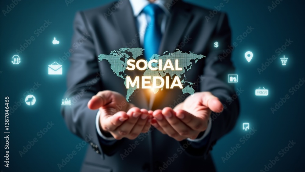 Social Media Global Networking Concept