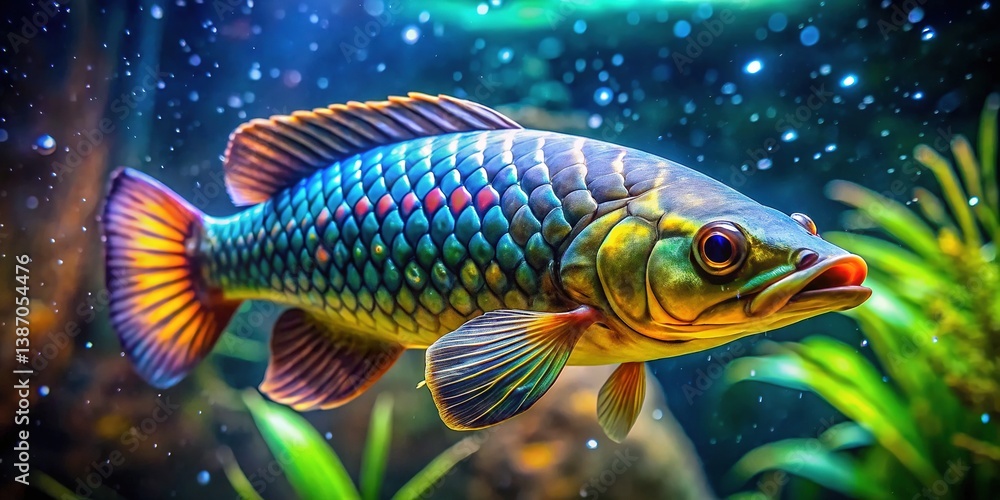Asiatic Snakehead Fish - Predatory Freshwater Fish in Slow Motion Asiatic Snakehead Fish - Predatory Freshwater Fish in Slow Motion