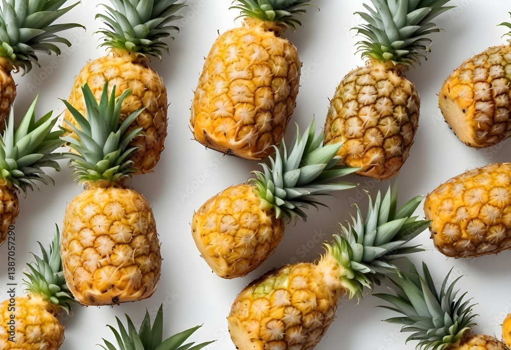 pineapple on a white background pineapple on a white background