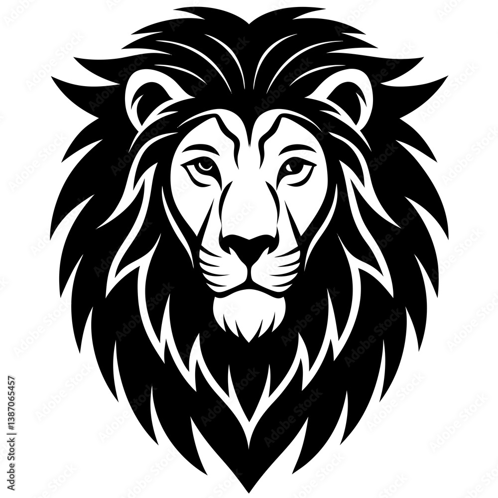 Obraz premium Lion head vector illustration