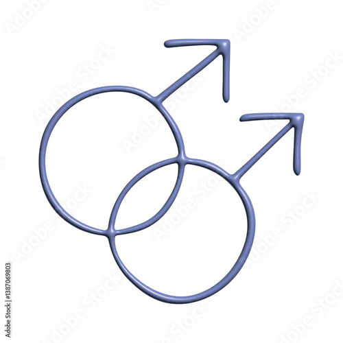 3d homosexual gender identity icon Symbol used to represent sex and gender