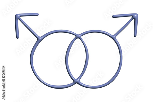 3d homosexual gender identity icon Symbol used to represent sex and gender