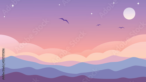 night sky with clouds and stars