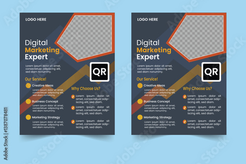 A bundle of thirteen template of different color a4 flyer template, corporate business flyer template design set, flyer in A4 with colorful business proposal, promotion, advertise.