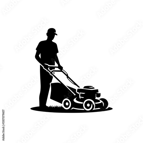  Lawn Mower  Silhouette  ,  Lawn Mower vector