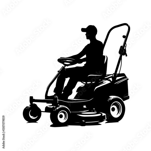  Lawn Mower  Silhouette  ,  Lawn Mower vector