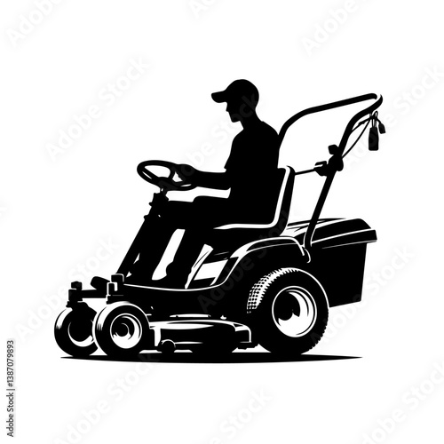  Lawn Mower  Silhouette  ,  Lawn Mower vector