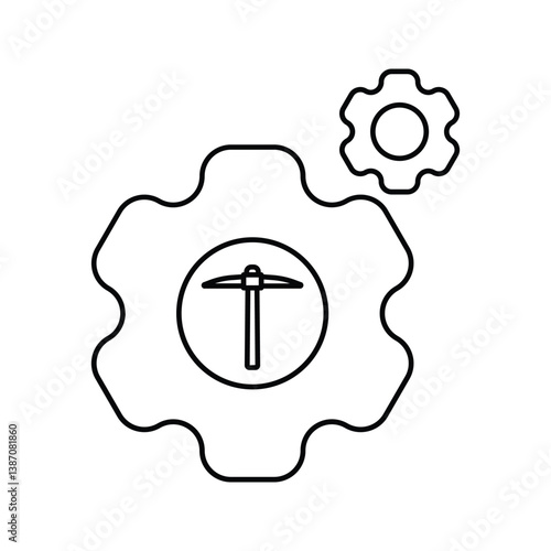 System miner crypto icon in modern, tech-inspired design. Perfect for blockchain networks, crypto systems, and digital mining setups. High-quality vector, fully scalable and editable.
