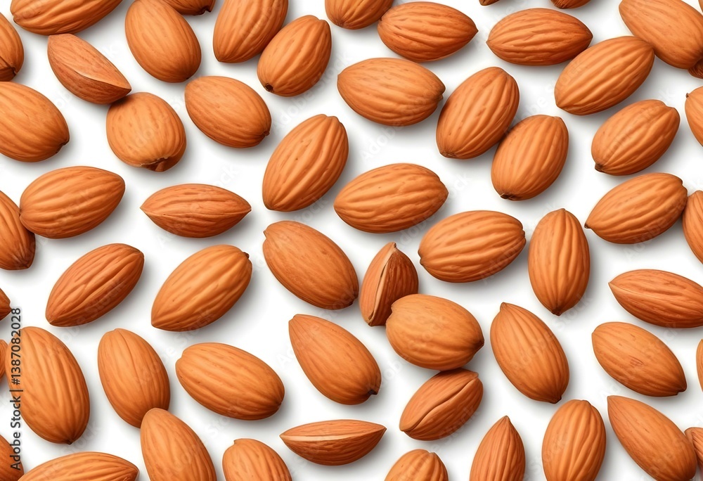 almonds nuts isolated on a white background almonds nuts isolated on a white background