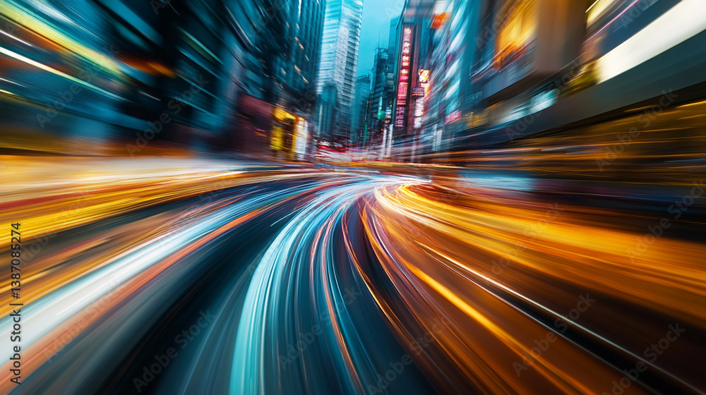 A dynamic motion blur effect capturing high-speed movement. A dynamic motion blur effect capturing high-speed movement.