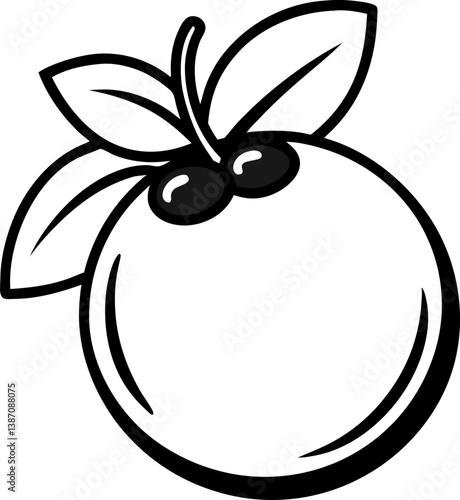 blueberry with leaf