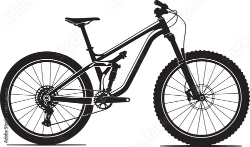 Bicycle silhouette vector illustration isolated On Transparent Background