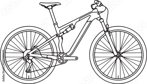 Bicycle silhouette vector illustration isolated On Transparent Background