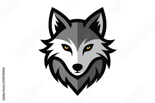 wolf head vector