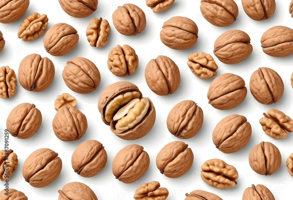 walnuts isolated on white background walnuts isolated on white background
