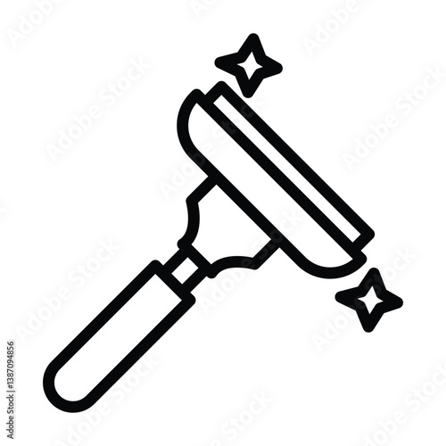 Rubber Squeegee line icon , vector, pixel perfect, illustrator file 
