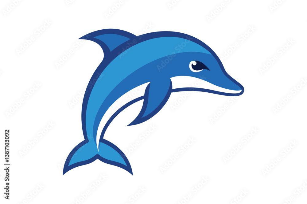 Obraz premium dolphin isolated on white background