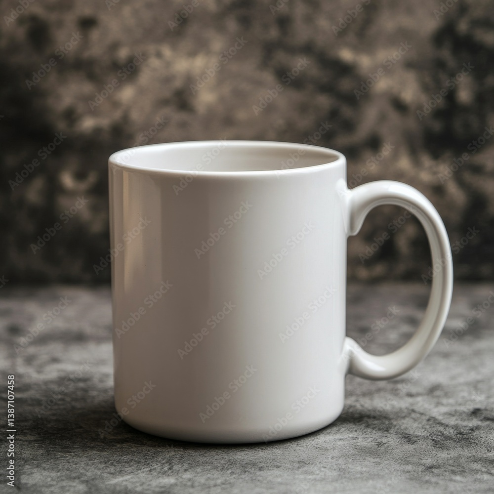 Fototapeta premium Blank White Mug on a Table