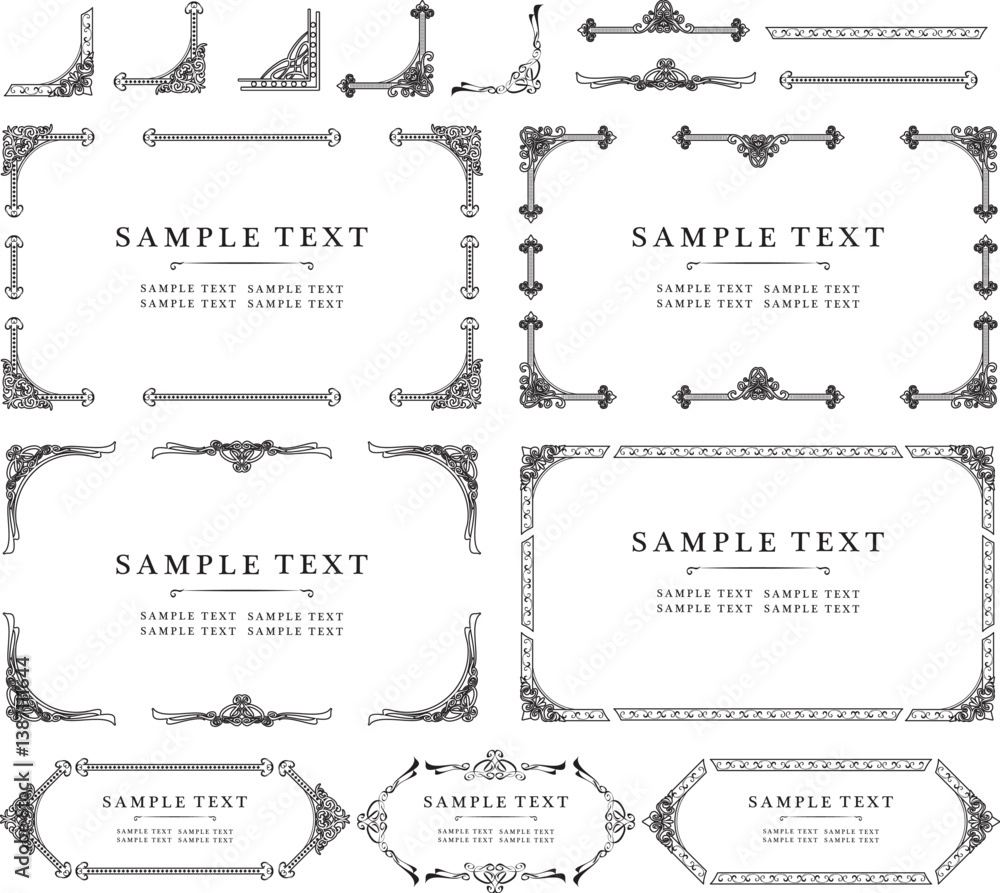 Fototapeta premium アンティーク ビンテージ フレーム飾り枠 