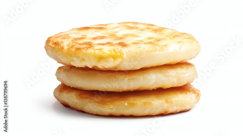 Stacked Salvadoran Pupusas with Cheese Filling