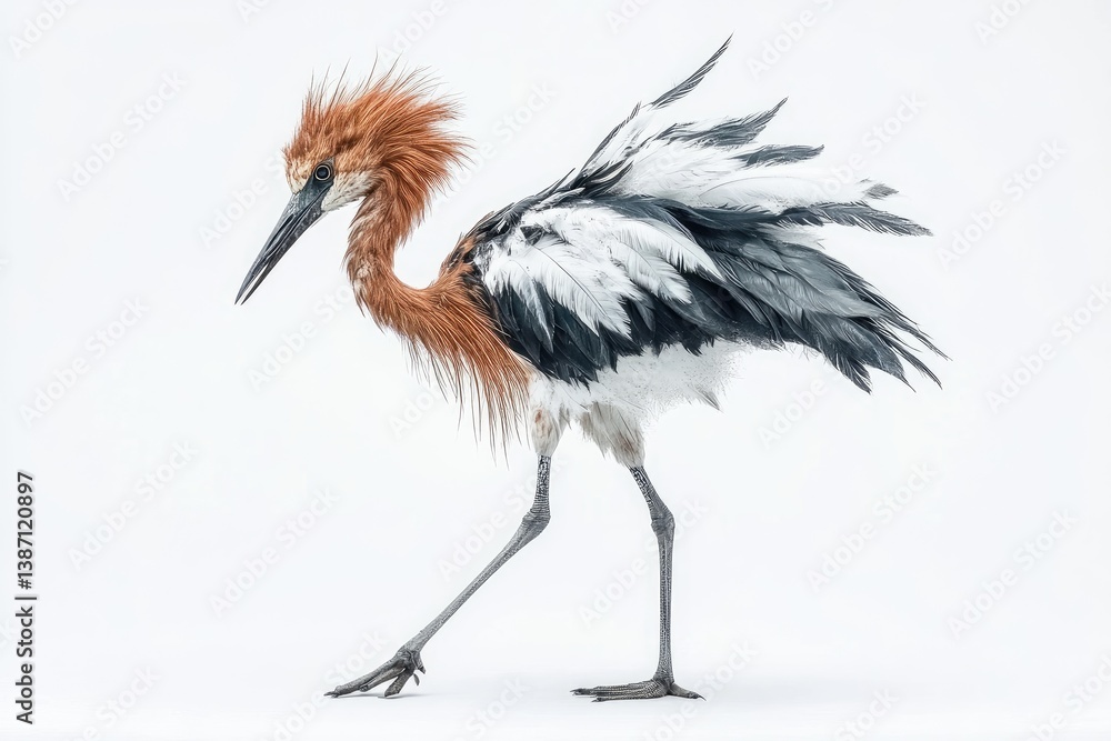 Bird in profile, ruffled feathers Bird in profile, ruffled feathers