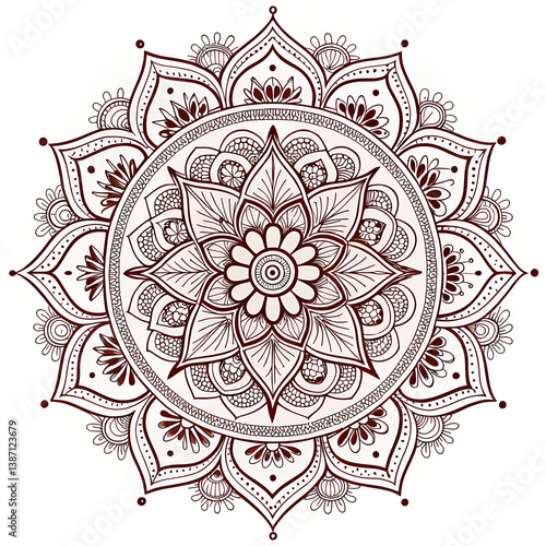 Intricate Brown Mandala Design