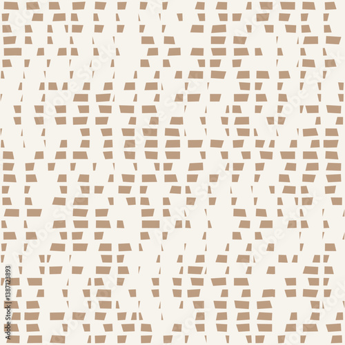 Abstract animalistic seamless pattern with rectangle. Geometric print with minimalist geometrical figure.