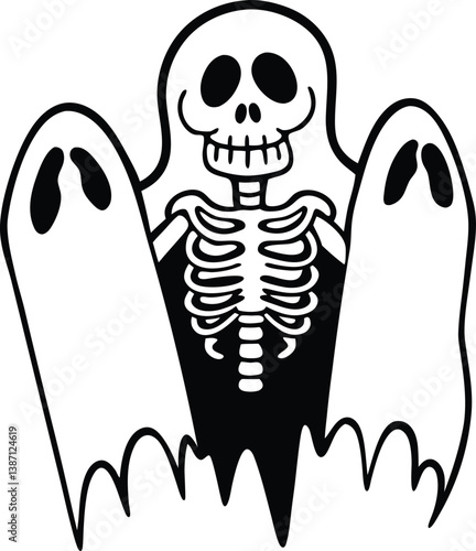 halloween skull and crossbones