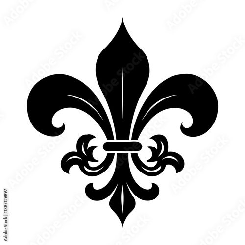fleur de lis vector, Fleur De Lis Symbol Royal Emblem Vintage Decorative Vector Illustration