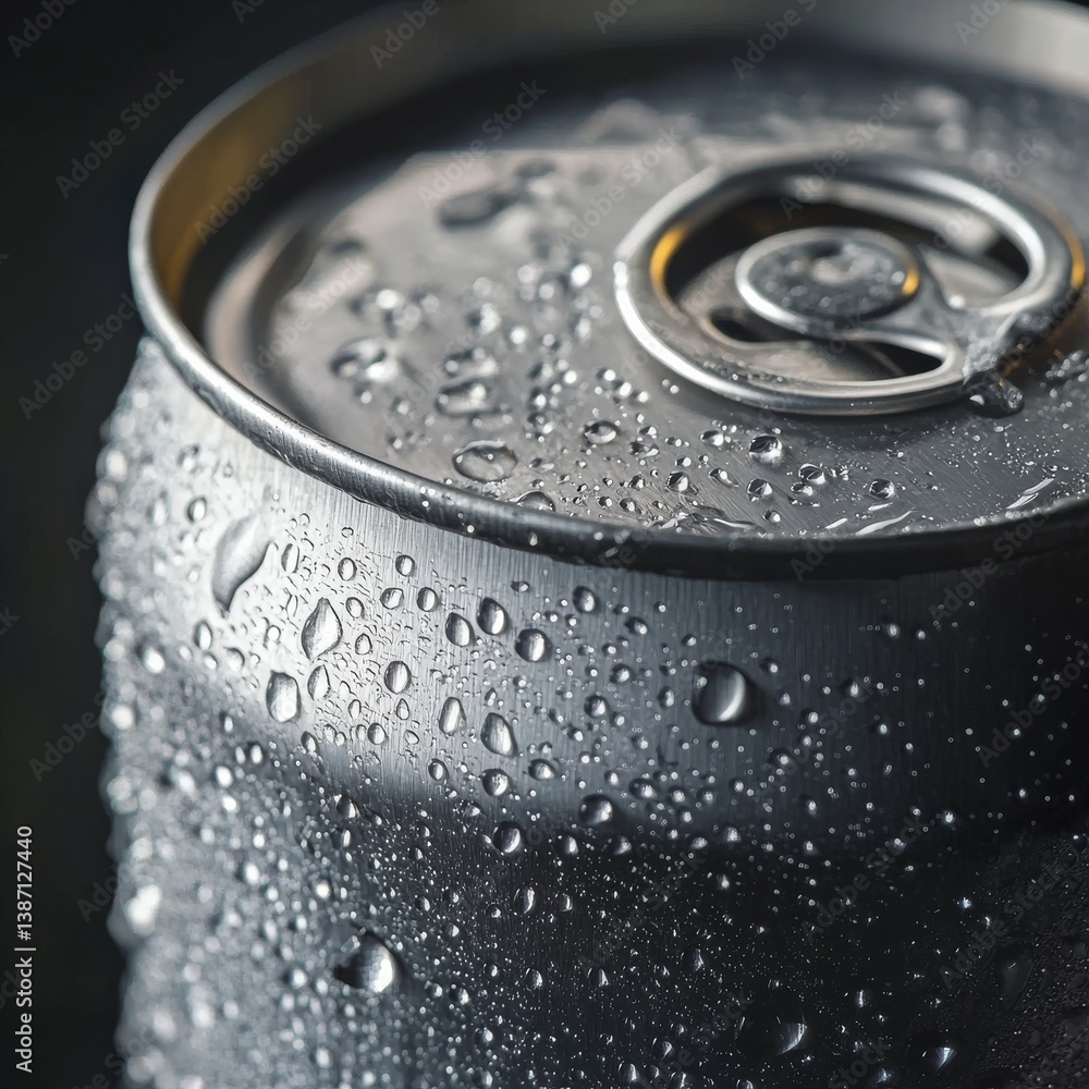 Cold Drink Can with Water Drops Cold Drink Can with Water Drops