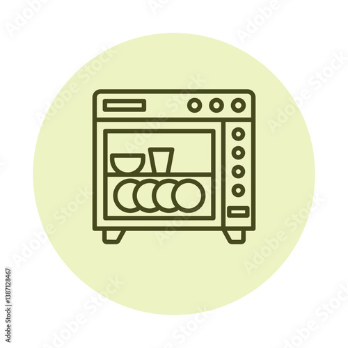 Dishwasher vector, pixel perfect, illustrator file 

