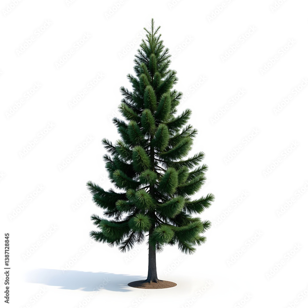 Fototapeta premium The tall and green Christmas tree